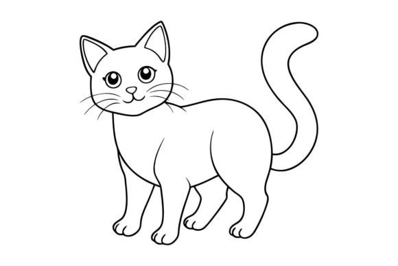 Cat Line Art SVG PNG Illustration Review