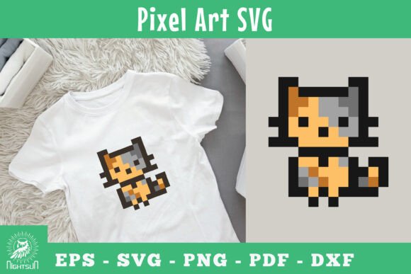 Cat Pixel Art SVG Review for Embroidery Projects