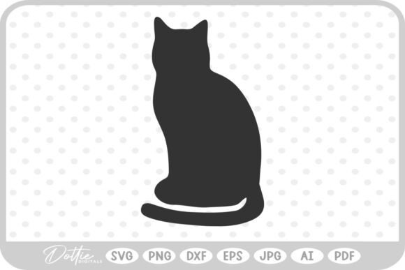 Cat Sat Down SVG PNG DXF Review