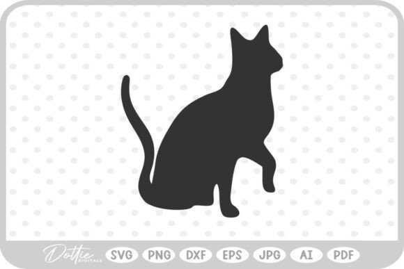 Cat Silhouette SVG PNG DXF Review