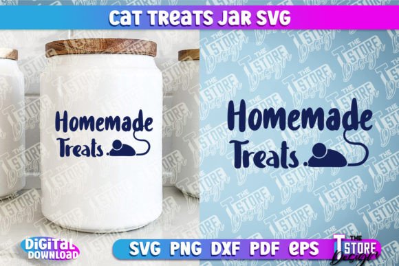 Cat Treat Jar SVG Design for Embroidery