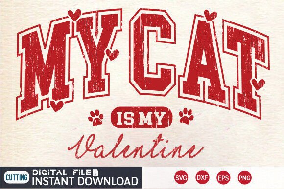 Cat Valentine's Day Svg Single Png Review