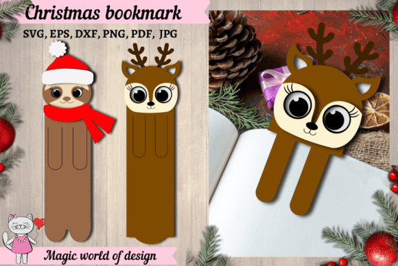 Christmas Bookmark SVG, Deer Svg Review