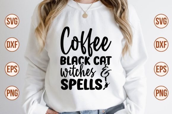 Coffee Black Cat Witches Spells SVG Review