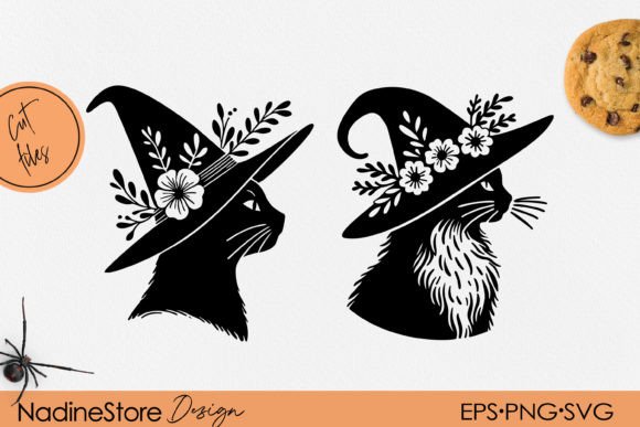Halloween Cat Silhouette SVG Files