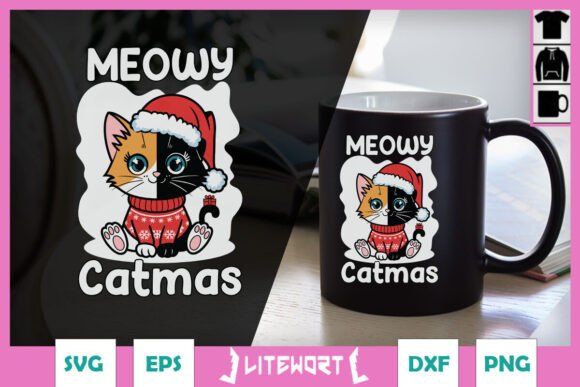 Meowy Catmas Cute Cat Santa Claus SVG Review