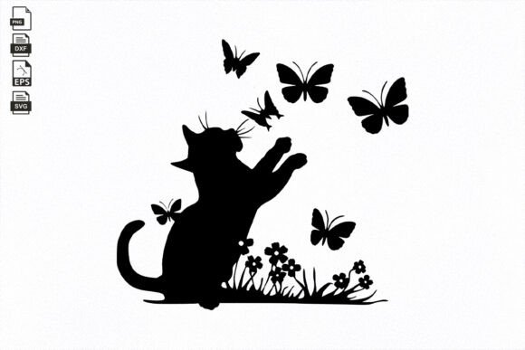Playful Cat with Butterflies SVG Review