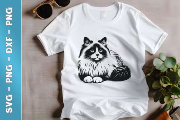 Ragdoll Cat Clipart SVG for Embroidery Projects