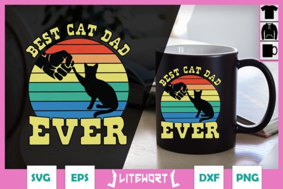 Retro Best Cat Dad Ever SVG Review