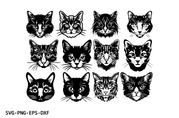 Set of Cat Silhouette Vector SVG Review