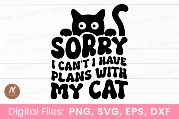 Sorry I Can't - Cat Plans Embroidery