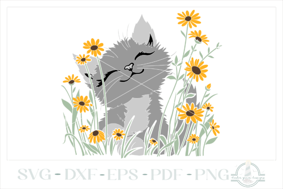 Whimsical Cat with Wildflowers SVG Review